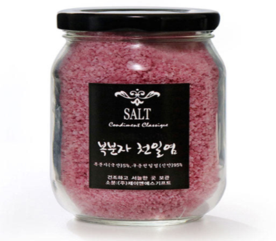 해와달 복분자 천일염 고운소금 320ml 소금 선물세트