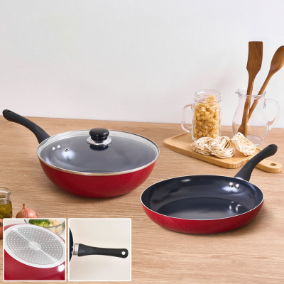영국R. 크림슨펄 IH 세라믹코팅 궁중전골팬 28cm 2종커플세트+내열유리뚜껑