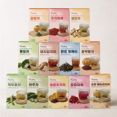 산그리메 30티백차 15종 모음 (생강차 유자차 호박차 작두콩차 외) 선택