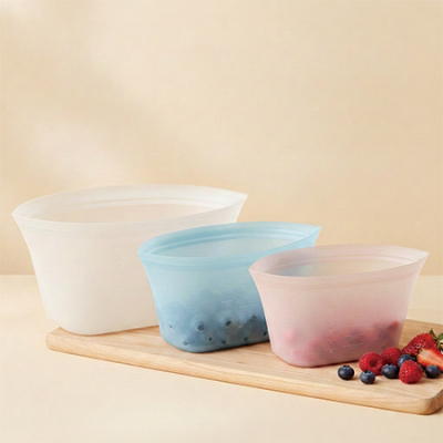 파파러브 다회용 실리콘 지퍼백 3종 세트 500ml + 1000ml + 1500ml 3colors