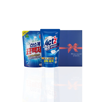 살림9호 오투산소계표백제리필1P+액츠퍼팩트리필1P 선물세트