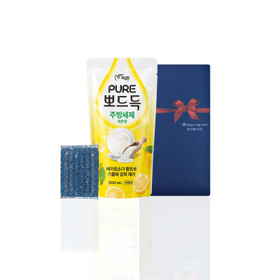 선물세트 살림11호 피죤퓨어뽀드득리필1P+수세미1P